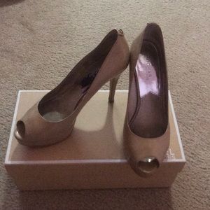 Erika Patent Leather Open - Toe Pump